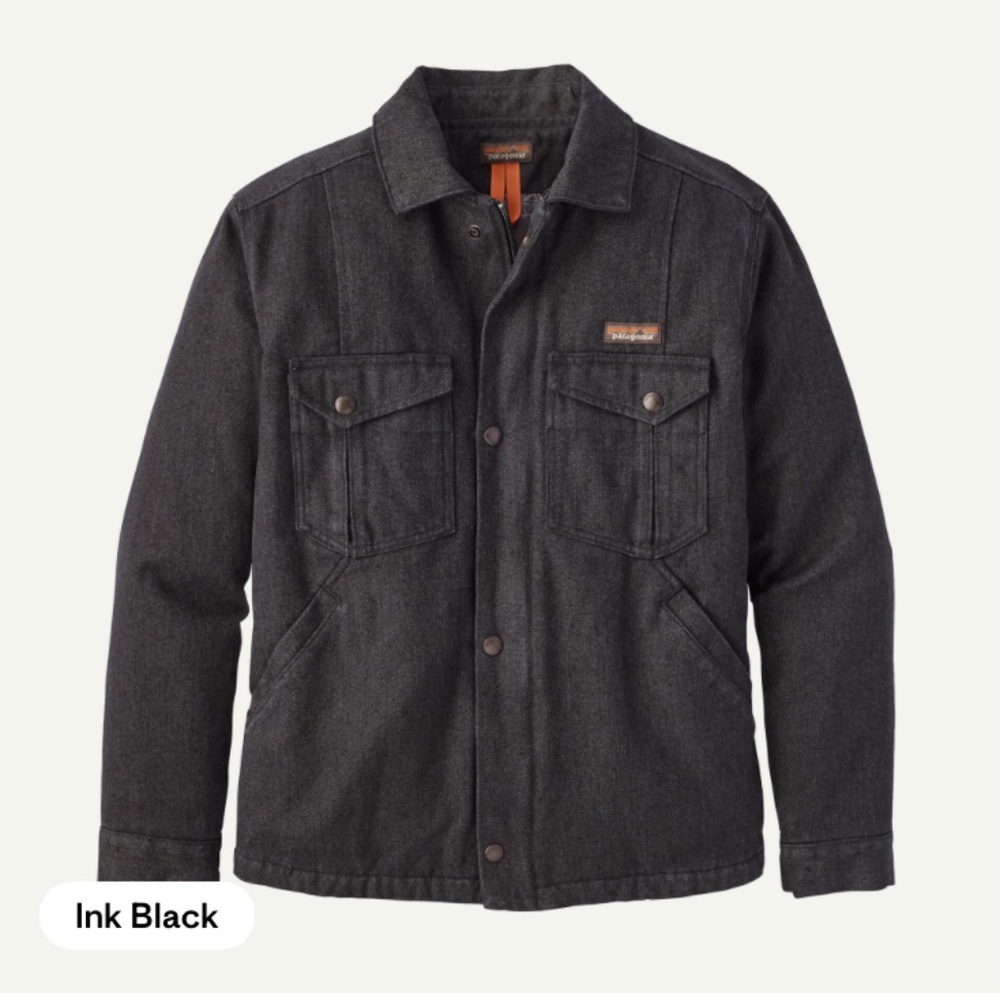 Patagonia Men's Iron Forge Hemp Canvas Ranch Jacket. EUC. Men's XS. Black